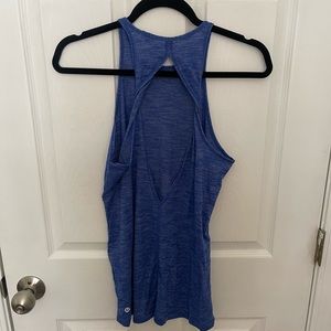 LULULEMON blue high neck tank open back - size 6